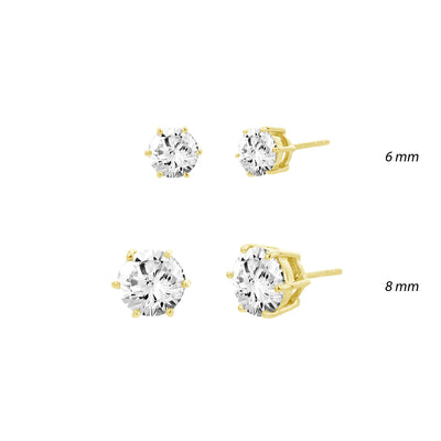 Gulleyrnalokkar með zirconia - 6 mm